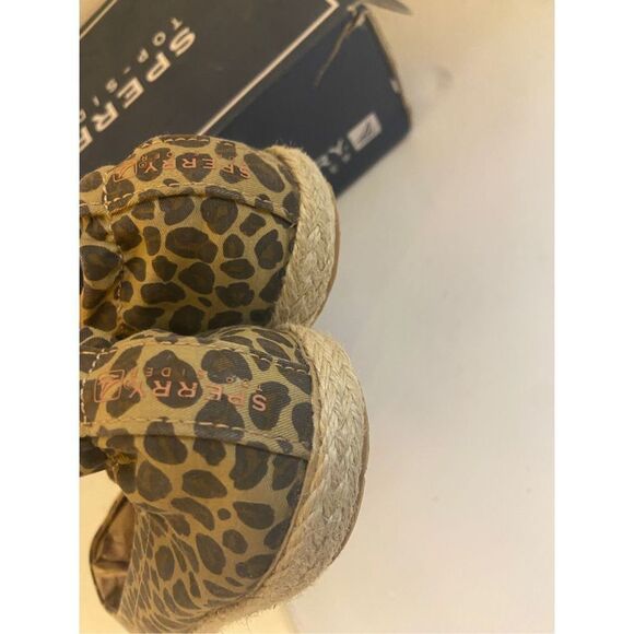 Sperry top siders Flats 8.5 animal print hemp trim #9273335 - Picture 4 of 5